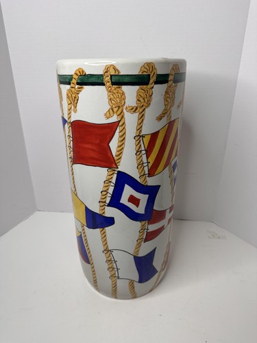 Vintage ceramic nautical flags - ceramic,