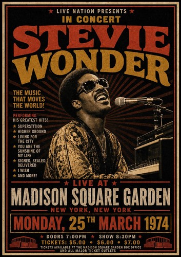 Stevie wonder 1974 madison - stevie,