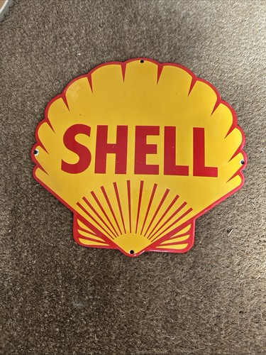 Shell metal sign - shell,