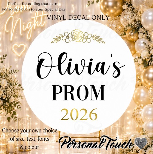 Personalised prom formal decal - formal,