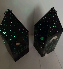 2x Halloween Decorations Light Up Lanterns Ghost Party Decor 