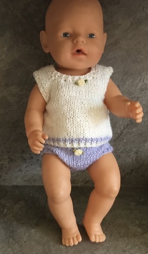 Hand knitted dolls clothes - hand,