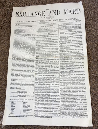 The exchange and mart first - the,