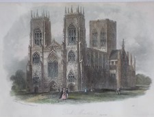 OLD ANTIQUE PRINT YORK MINSTER