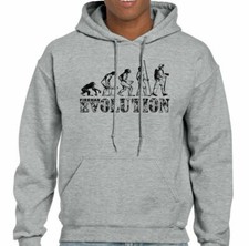 Fireman Evolution Mens Funny Firefighter Hoodie Fire Brigade Service Gift Top