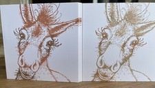 10 Donkey Note Cards with
