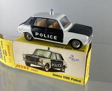 DINKY TOYS SPAIN #1450 SIMCA 1100 POLICE CAR WITH ITS CARDBOARD BOX