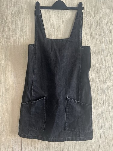 Topshop black denim pinafore - topshop,