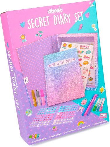 Purple secret diary - set, for