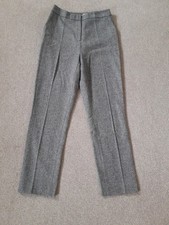 L.K. Bennett Women's Herringbone Wool Trousers By MOON Size 6
