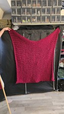 Red Chunky Knit Blanket