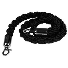 BARRIER ROPE BLACK W/CHROME