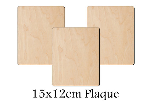 Wooden rectangle shape 15x12cm - rectangle,