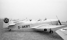 35MM ORIG AIRCRAFT NEG G-AKRT Miles M.14A Hawk Trainer III HATFIELD 1951 #8895