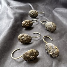 6 Bronzed flower curtain tie backs valance tie back hooks hold backs 