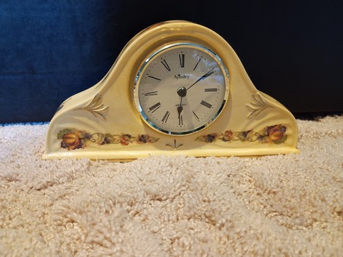 Aynsley orchard gold clock - orchard,