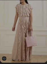 TED BAKER HAZZIE RUFFLE DRESS Size 2 Uk 10