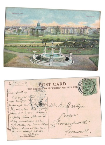 Vintage postcard devonport - vintage,