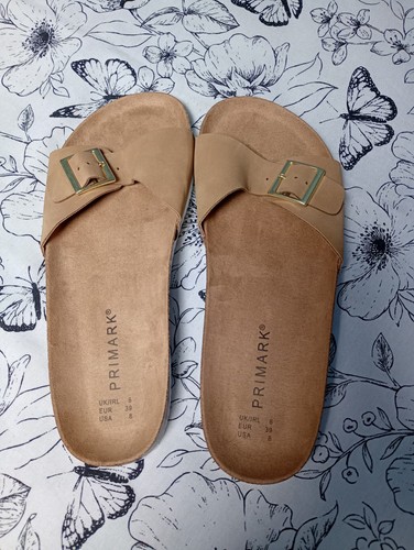 Ladies tan primark sandals - tan,