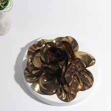 Large Bright Satin Brooch with Pin Chest Flower  Women Party Jewelry