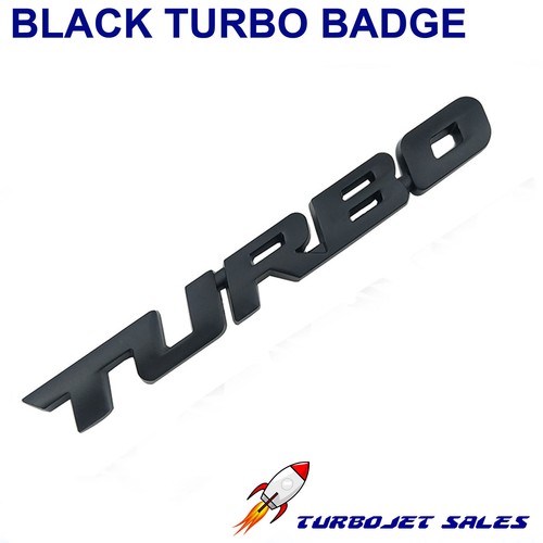 Black turbo badge - black,
