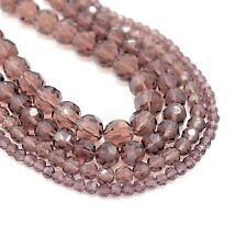 FACETED ROUND GLASS BEADS 4MM,6MM,8MM,10MM FOR JEWELLERY MAKING - PICK COLOUR