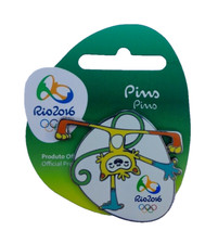 OFFICIAL RIO 2016 OLYMPIC VINICIUS MASCOT PIN BADGE REF #2