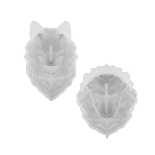 2pcs wolf lion resin casting - resin,