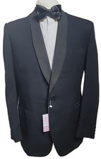 Burton vintage 1960s Mens Shawl collar Black Tuxedo Dinner suit JACKET Ch40"R