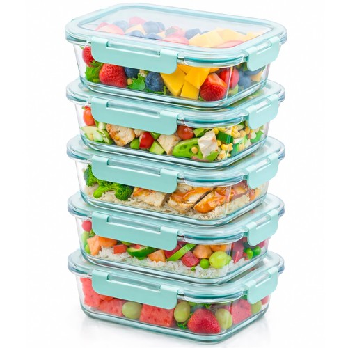 Glass food containers snap - food,