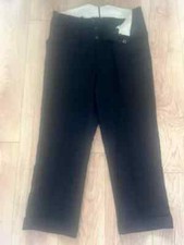 Original 1940s WW2 CC41 era Fishtail Men Trousers W34 L27 Black Demob Button Fly