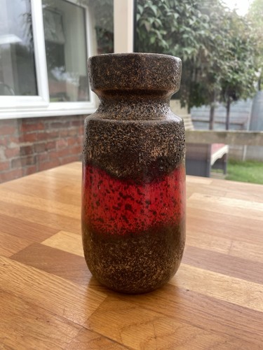 Scheurich vase red brown fat - scheurich,