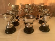 9 x  Silver plated Trophy