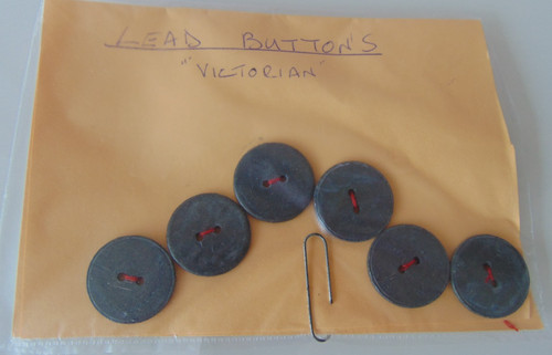 Victorian lead buttons - victorian,