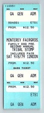 The Clash Untorn Ticket September 8 1979 Monterey California First US Tour