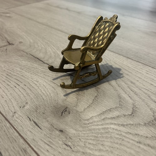 Vintage brass rocking - brass, chair
