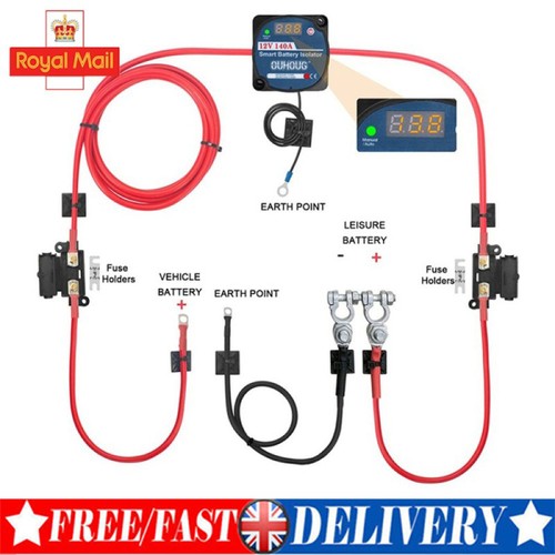 Split charge relay kit 12v - charge,