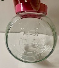 EMPTY Percy Pig M&S Lidded Glass Sweetie/cookie Jar Lovely Condition