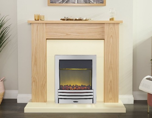 Electric fire oak - wood, 48"