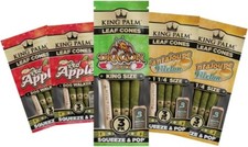 King Palm | 15 Palm Leaf Pre Rolls | 5 Pack Bundle | 3 Flavours |