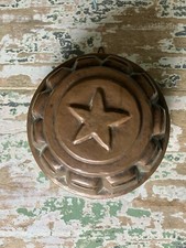 Wonderful Antique Victorian Copper Jelly Mould - Star Motif 