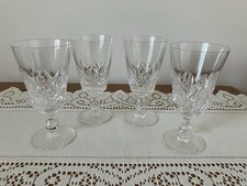 4 VINTAGE CRYSTAL CUT GLASS WINE GLASSES