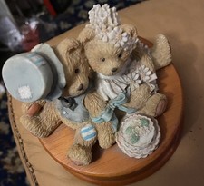 Cherished Teddies 1993 Bride & Groom Mendelson Wedding March Music Box 699349