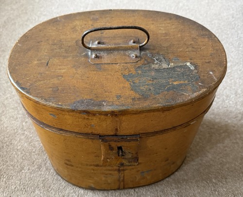 Antique victorian tin hat - tin, box