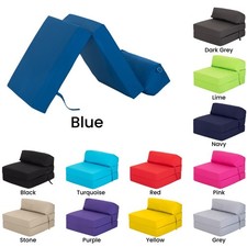Fold Out Z Bed Chair | Single Sofa Bed Futon Lightweight | Water resistant Cover