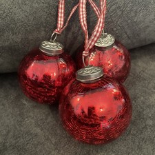 VINTAGE  CRACKLE GLASS KUGEL