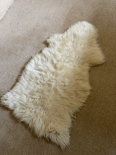 Ikea ludde white sheepskin - white,