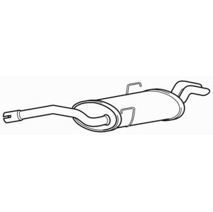 Quality rear exhaust silencer - rear,