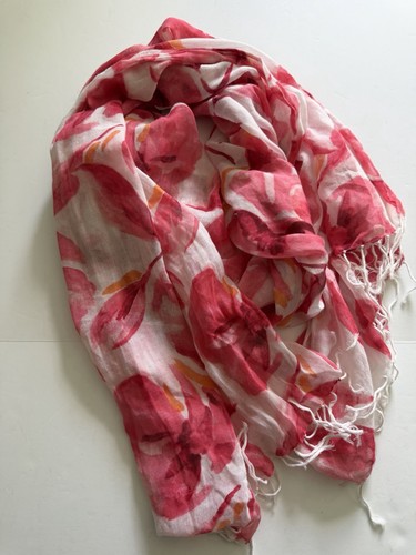 Hollister scarf floral pink - scarf,