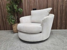 Designer Label Floyd Small Swivel Chair In Dusk Ecru RRP:£1069